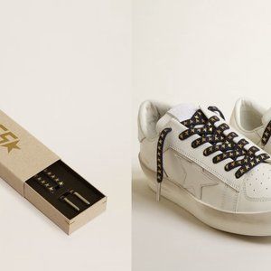 Golden Goose Laces, NAVY BLUE/GOLD, 110", SHOELACES ONLY
